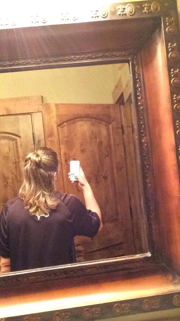 kylemcd12's tweet photo. The manbun is gonna be gone tomorrow so I can rock a mullet at state which you should all come to at meridian high @8 http://t.co/tnycY0Sf3Q
