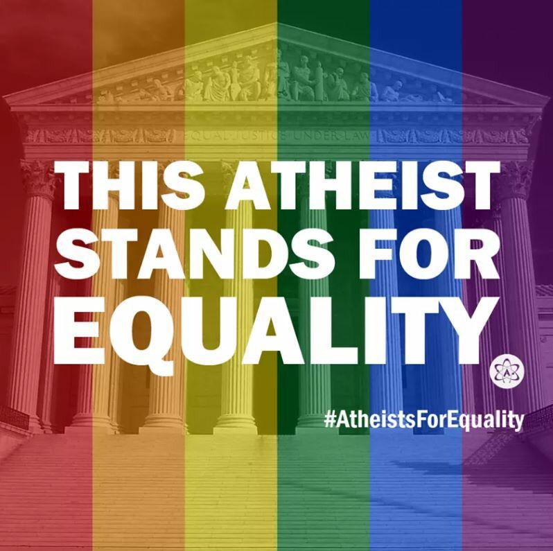 AntitheisticLib's tweet photo. #atheist #atheism #gay #LGBT #noh8 #MarriageEquality #Liberal #UniteBIue #equality #equalrights #atheistsforequality http://t.co/pa3WdiOZnH