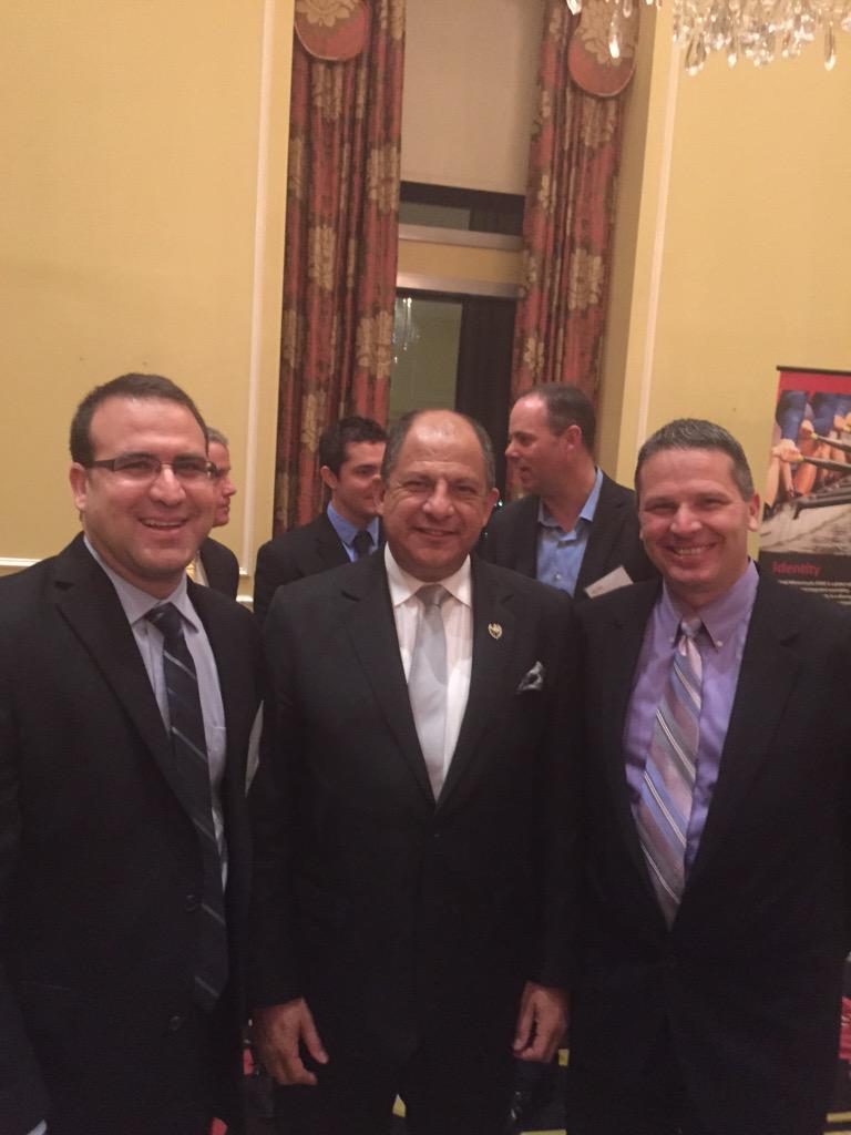 apostolakis's tweet photo. I had the privilege to meet the President of Costa Rica, Luis Guillermo Solís in Charlotte   @nexgrid http://t.co/cY5V6d0Wzq