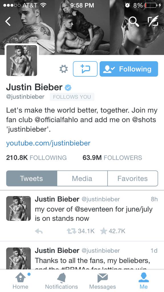 kaelincarter's tweet photo. Love that my bae follows me 😍😍😍 http://t.co/iSpWaiOTeX