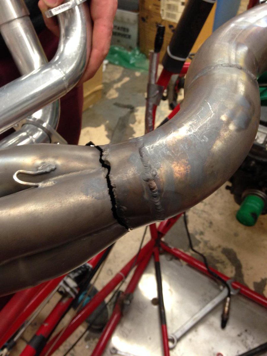Our endurance DNF was caused by a crack in the exhaust, which heated and pressurized the fuel tank. #FSAEmichigan