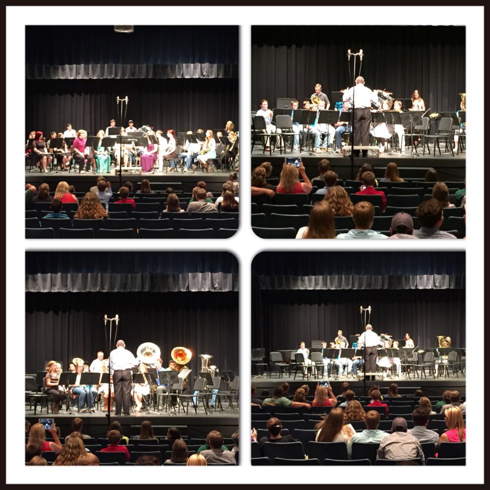 VernonHS's tweet photo. VHS Spring Band concert. Students from all levels sounded superb! Job well done Mr. Harcus! JacketNation #JacketBand http://t.co/4PwVkYZ5aN