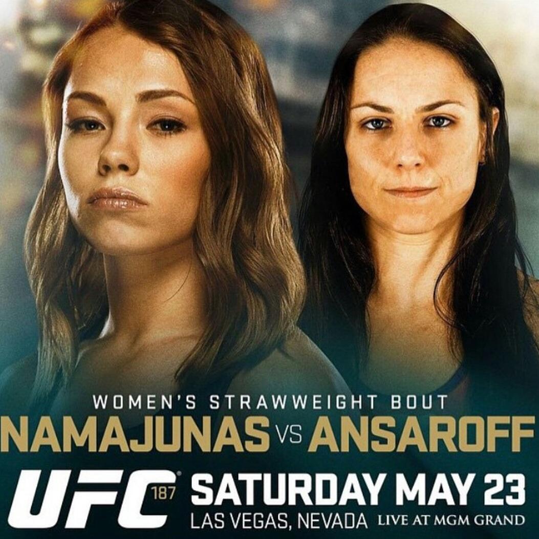 alexchambersmma's tweet photo. Making my #WCW these two ladies @ninaansaroff @rosenamajunas ! Stoked to see this @ufc Strawweight battle! #UFC187 http://t.co/DnW023RSAg