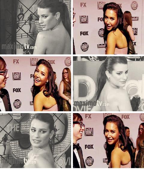 Lea_CoryFans's tweet photo. "I did the Lea Michele" -Naya Rivera #Riverchele http://t.co/nSQ17bslyS