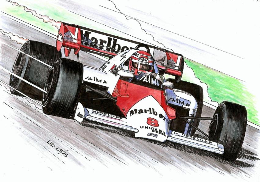 Leotrek Niki Lauda Mclaren Mp4 2 Porsche 1984 My Drawing Http T Co Izg5quqmh9 Twitter