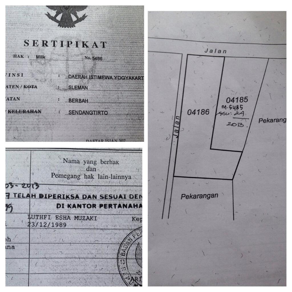 BrokerYK's tweet photo. Dijual tanah SHM. Cepor,Sendangtirto, Berbah,Sleman. L 404m2, mk 10,5m. keblkng 35m. muka blkng15m. jln dpn 4m aspal http://t.co/ESgGw4UVzk