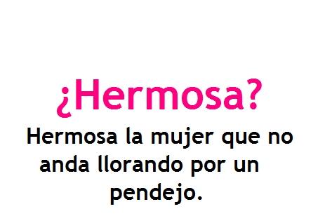 MuValadez's tweet image. ¿Hermosa?Hermosa la mujer que no anda llorando por un pendejo.