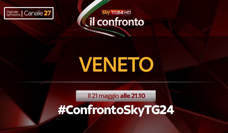 SkyTG24's tweet photo. Domani alle 21.10 il #ConfrontoSkyTG24 tra i candidati del Veneto. Seguiteci in diretta anche su #SkyTG24Canale27. http://t.co/F3mCwW5m9s