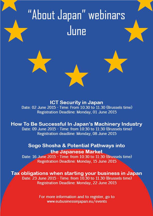 EUJapanCentre's tweet photo. Learn more about #BusinessinJapan by attending our upcoming webinars! http://t.co/GHyPsP4SoR http://t.co/ZABcVdeGTV
