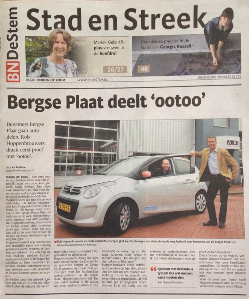 weer een OOTOO klaar om te delen. Nieuwe economie, gevestigde namen  auto industrie. #voordeeleconomie, #deelootoo