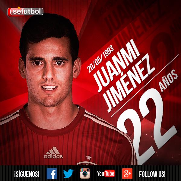 SEFutbol's tweet photo. ¡Feliz cumpleaños a Juanmi! 🎂 El delantero del @MalagaCF, internacional con la @SeFutbol, cumple 22 años. http://t.co/MDrm3qeyEY