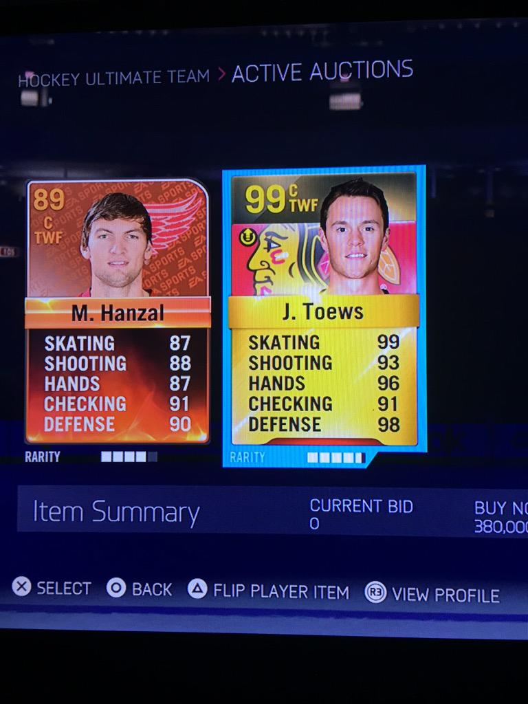 tarasekings's tweet photo. @NHLAuctionHouse go buy! Cheapest on the market team name sniperzzzz PS4!! Pls RT http://t.co/90Eo9dJ8H7