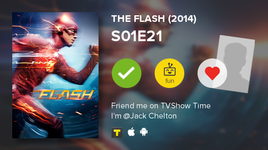 projectrock_'s tweet photo. I've just watched episode S01E21 of The Flash (2014)! http://t.co/9uxoAVAg3D #TheFlash #tvshowtime http://t.co/G6uME7KSpx