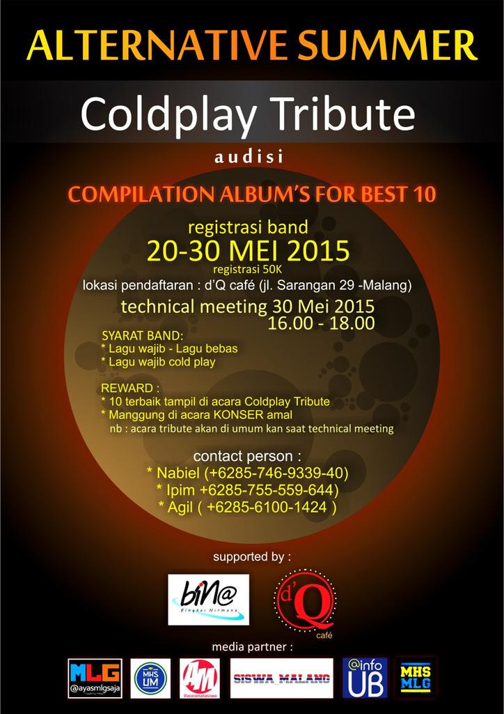 Regist #alternativesummer diperpanjang s.d. 30 Mei | best 10band dpt album kompilasi | regist on <a href="/dQCafe/">d'Q Cafe</a> / hub CP "