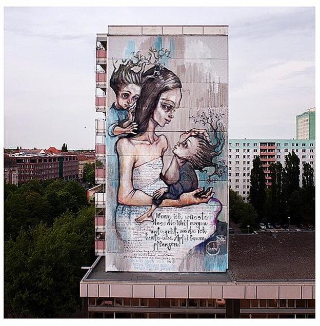 underpmx's tweet photo. Intervención de Herakut en la Ciudad de Berlín. #underpmx #streetart #mural #urbanart #graffiti http://t.co/o3oNGhXeFw