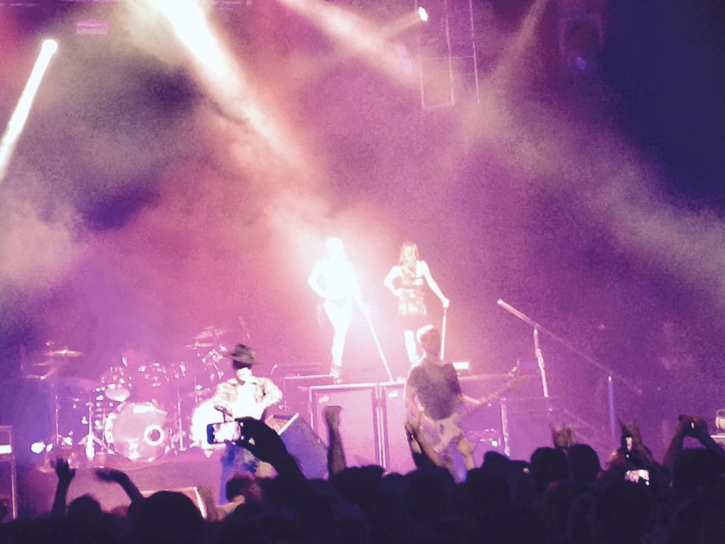 frequency2010's tweet image. Jane's Addiction with three days encore tonight.! Epic performance as always with woman hanging from hooks!