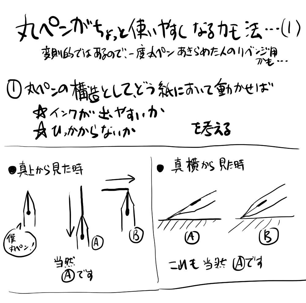 絵描きさん必見 漫画家 ヤスダスズヒト先生が伝授する丸ペンのコツ これは使える Togetter