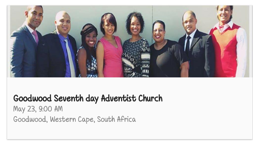 _VoicesInPraise's tweet photo. This coming Sabbath we will be Worshipping at Goodwood Seventh day Adventist Church, May 23, 9:00 AM #music #ministry http://t.co/amTiLJgNho