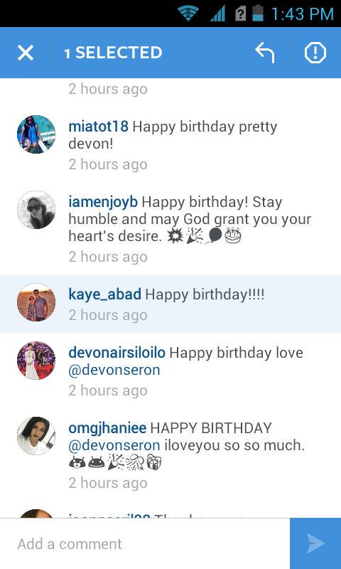 Kaye Abad  Happy Birthday Devon Seron 