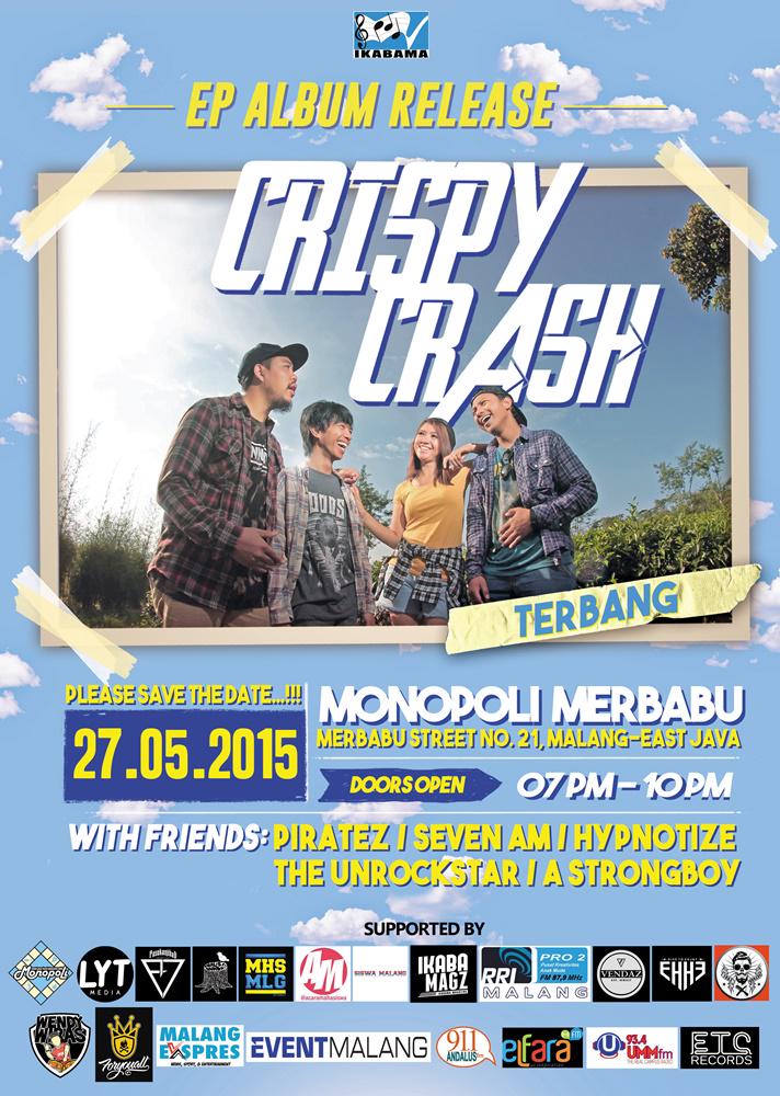 IkabamaUmm's tweet photo. Rilis Album EP @CrispyCrashRock di @MonopoliMalang, Rabu, (27/5). Mulai pkl 7 sampai 10 malam @AndalusFM http://t.co/FHJBvditm8