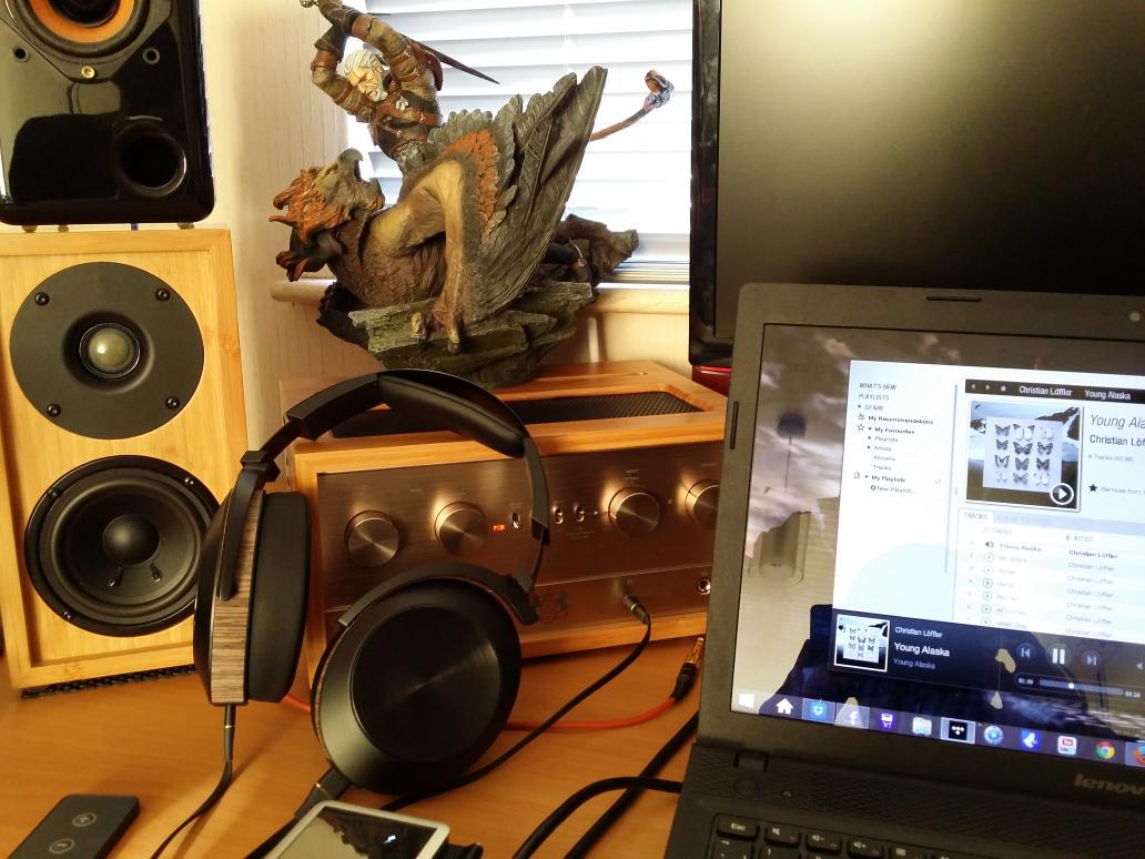 theoneinyellow's tweet photo. Morning wake up blissed out tunes!
@chris_loeffler #YoungAlaska > @TIDALHiFi, @ifi_audio #Stereo50, @Audeze #EL8 CB! http://t.co/txfRKO3jWl