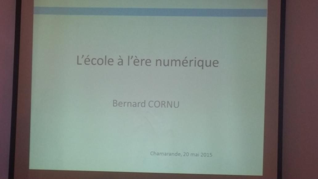 SophieGarssine's tweet image. #docs91 : Ouverture conférence 1 par B.Cornu &quot; L&apos;école  à l&apos;ère du numérique! &quot;