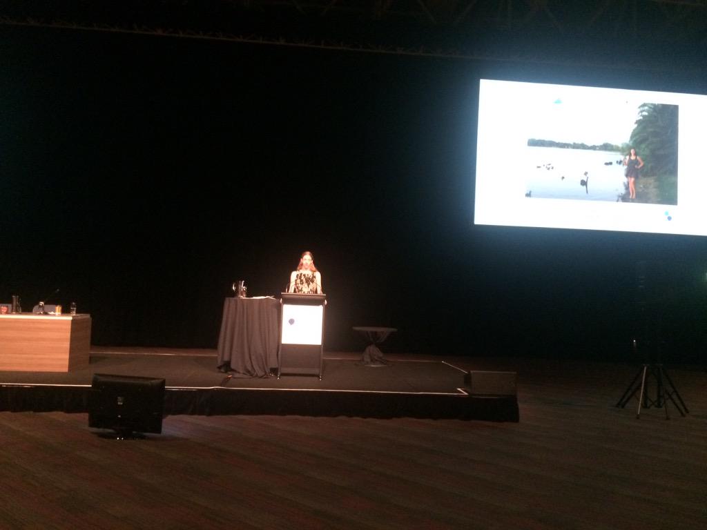 Brooke_Peta's tweet photo. Michelle Quail launching the 2016 SPA Conference to be held at Crown Perth. See you all in beautiful Perth! #spaconf http://t.co/JxwJG4l5EW