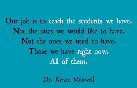 TarrynAbraham's tweet photo. Our job is to teach the students we have. All of them. Powerful #quote | #education #mackcath #teaching http://t.co/2yBIZqHwQB