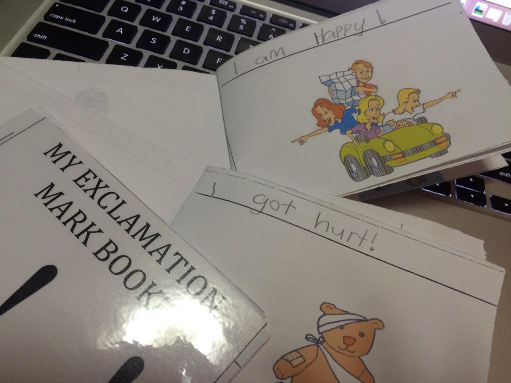 My exclamation mark book! Year 1 loved this activity, such a positive response and amazing work #ACUedu_p