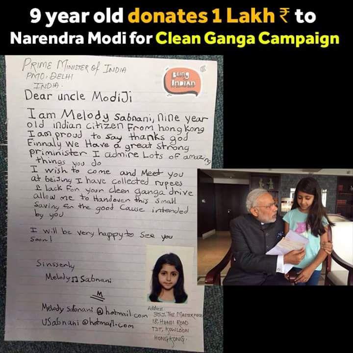 iaprock's tweet photo. great salute to a little child #CleanGangaCampaign http://t.co/y55gzk7nm3