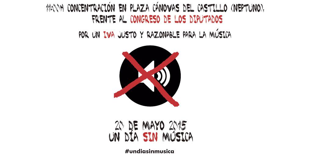 Neo_Sala's tweet photo. Hoy es #undiasinmusica. Súmate a la jornada de protesta y, si todavía no has firmado, hazlo en http://t.co/qlGZvoulW5 http://t.co/mcoqPlCk2G