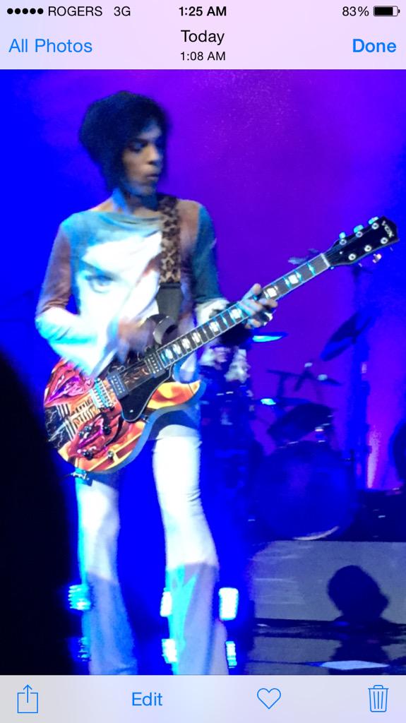 socavampire's tweet photo. #princeToronto #3RDEYEGIRL #Prince ....wow ! Epic! Surreal! Front row! Energy! Wow! http://t.co/71g4d013NR