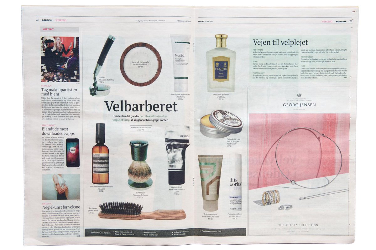 Proshave's tweet photo. Proshave featured in Boersen with 4 fantastic products; Floris No. 89 EdT + Shave soap and Mr. Bear Balm + Brush http://t.co/wGYTDV9tl2
