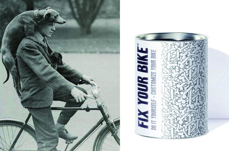 tagmidesign's tweet photo. to motivate his dogs to climb on bikes, he would choose #kit #fixyourbike #eco #bone #graphic #pattern #fashionbike http://t.co/rZxHwkRGfr