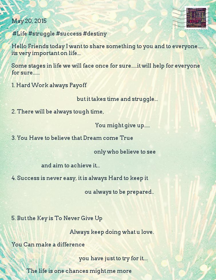 ChirayuWriter's tweet photo. #Life #struggletwitter #success #Destiny #letrrs @lettrsindia @lettrs @lettrsEspanol @4lettres http://t.co/TLB3oN21QR