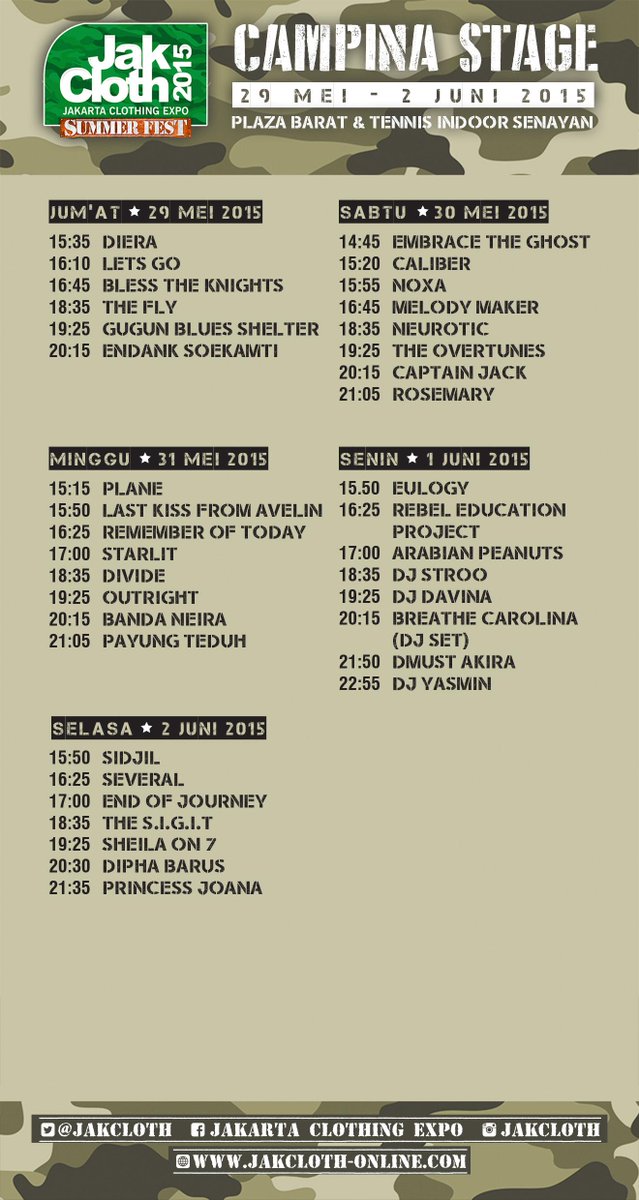 Rundown <a href="/JakCloth/">JakCloth</a> #summerfest2015 <a href="/ConcertoFun/">Campina Concerto</a> STAGE