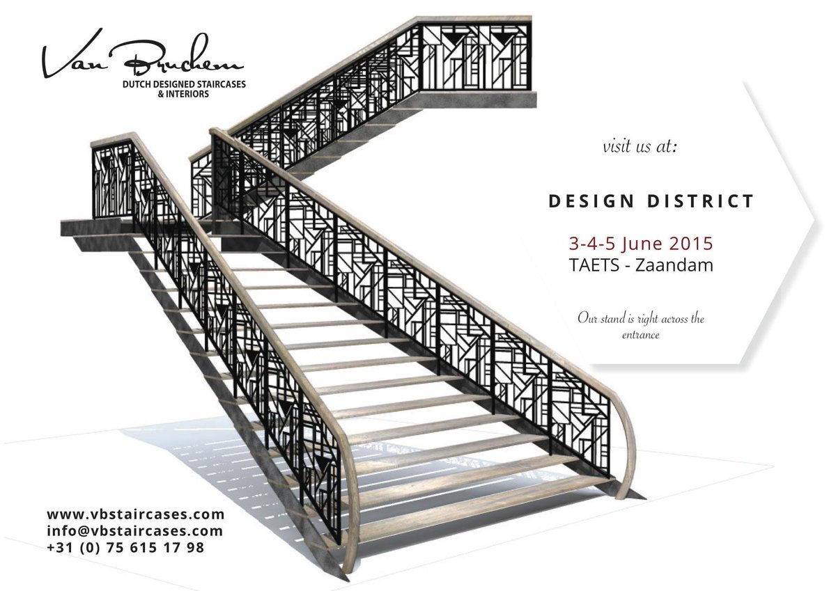 VBstaircases's tweet photo. 3-4-5 June we are present at the only Design Trade Fair in NL: Design District @DesigndistrictA @Vaktijdschrift http://t.co/fHQY2qawUd