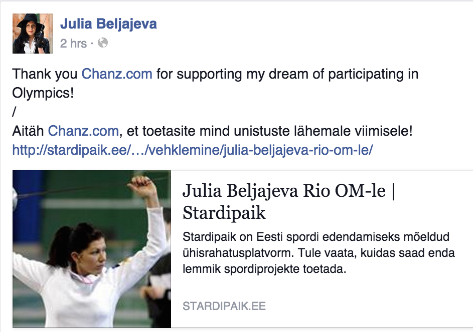 Good luck to you Julia! :)  #roadtorio #daretodream #takeachanz