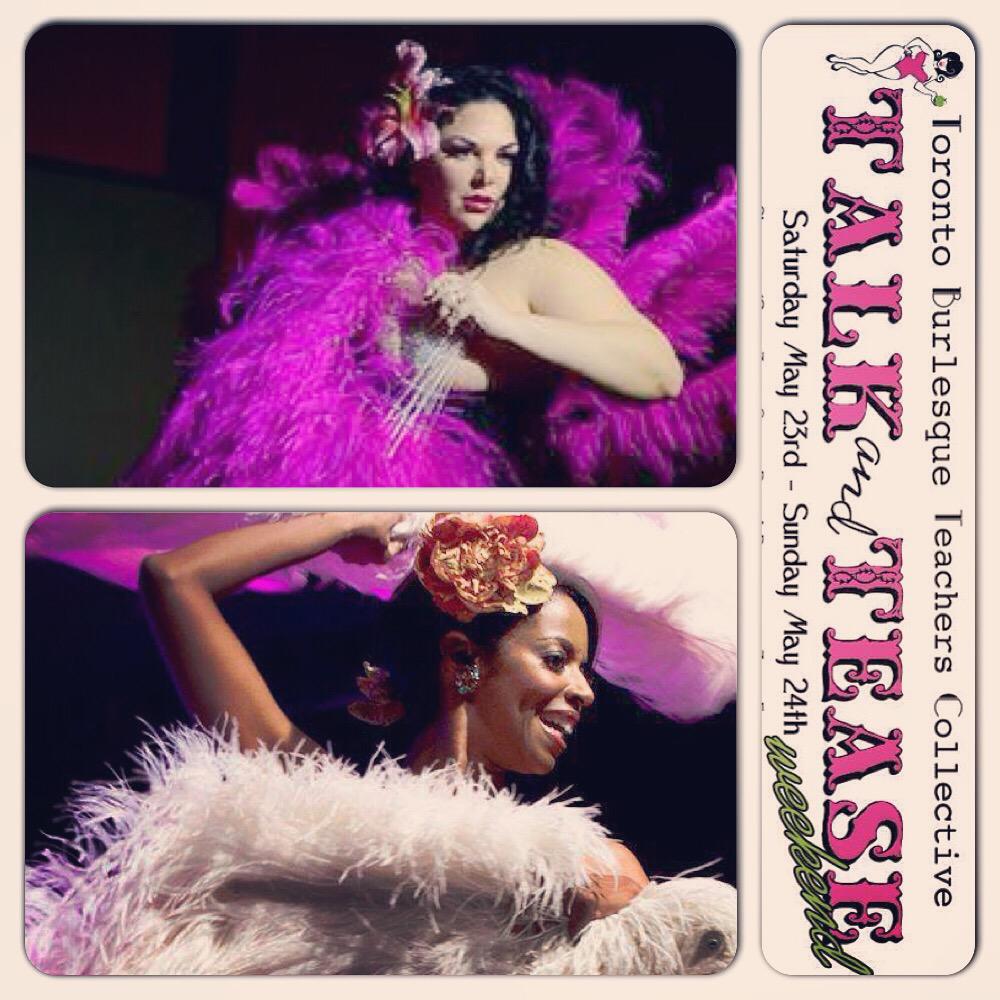 TBTCollective's tweet photo. The two can definitely ruffle feathers &amp; they can teach you how! "Feather Fans" at the #TalkAndTease Wknd! Be there! http://t.co/QYDZIFJoKY