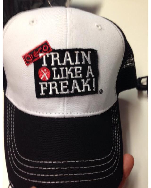 New #trainlikeafreak hats are in! Get yours before they're gone <a href="/GrecoCP/">Greco Carleton Place</a> $15+hst