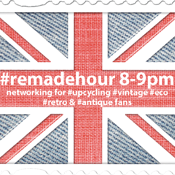 Time for #remadehour tonight 8pm. Let's get #networkinginstyle all you #upcycle #salvage #antiques #vintage #eco fans
