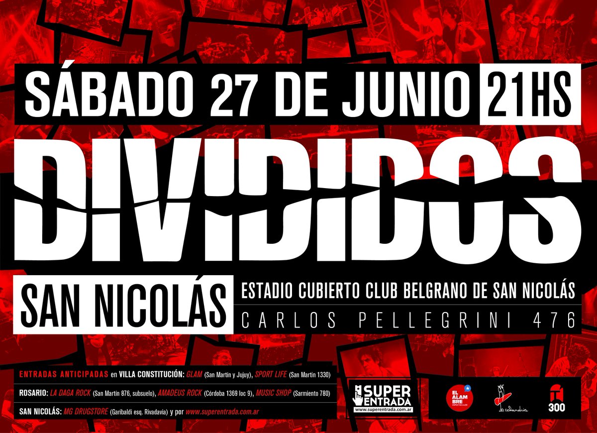 prodsuburbanas's tweet photo. #DIVIDIDOSenSanNicolas 27 de Junio en Club Belgrano #Divididos #SanNicolas @Divididos_ @Divididos @divididosfrases http://t.co/s2EvJv7pJX