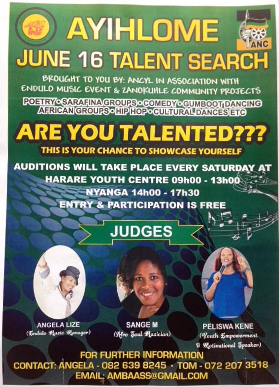 ancylwcape's tweet photo. Those interested in performing in the national June 16 Youth Day Celebrations may come and  audition... http://t.co/YhBVn0ACgU