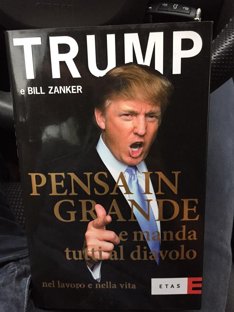 AndreaTimpano's tweet photo. @realDonaldTrump what a great book! #thinkBIG #URFIRED #BillZanker #TheLearningAnnex 💪🏻💪🏻 http://t.co/ONIeOfY6eb