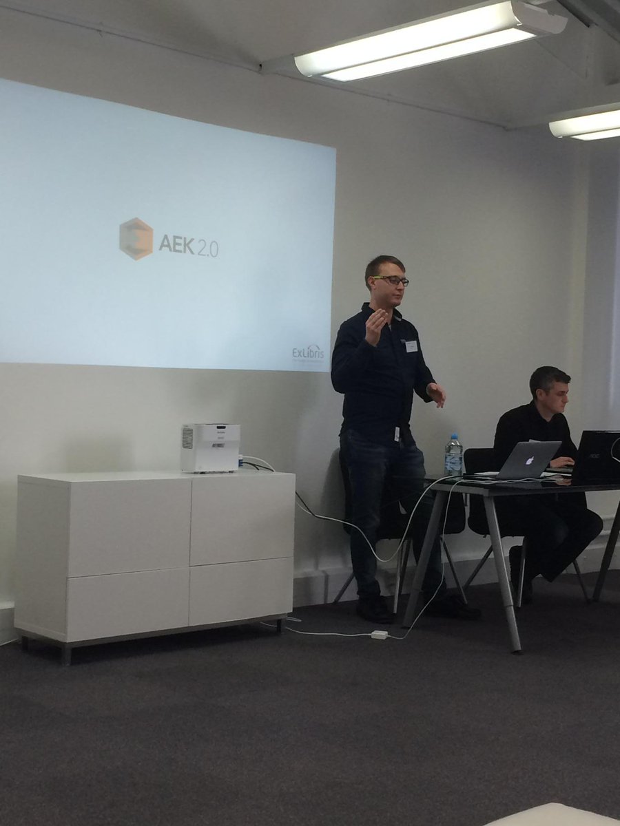 _campusM_'s tweet photo. @exlibrisSimonB starting off the presentation at #aek developer day http://t.co/aPwaRpDlW7