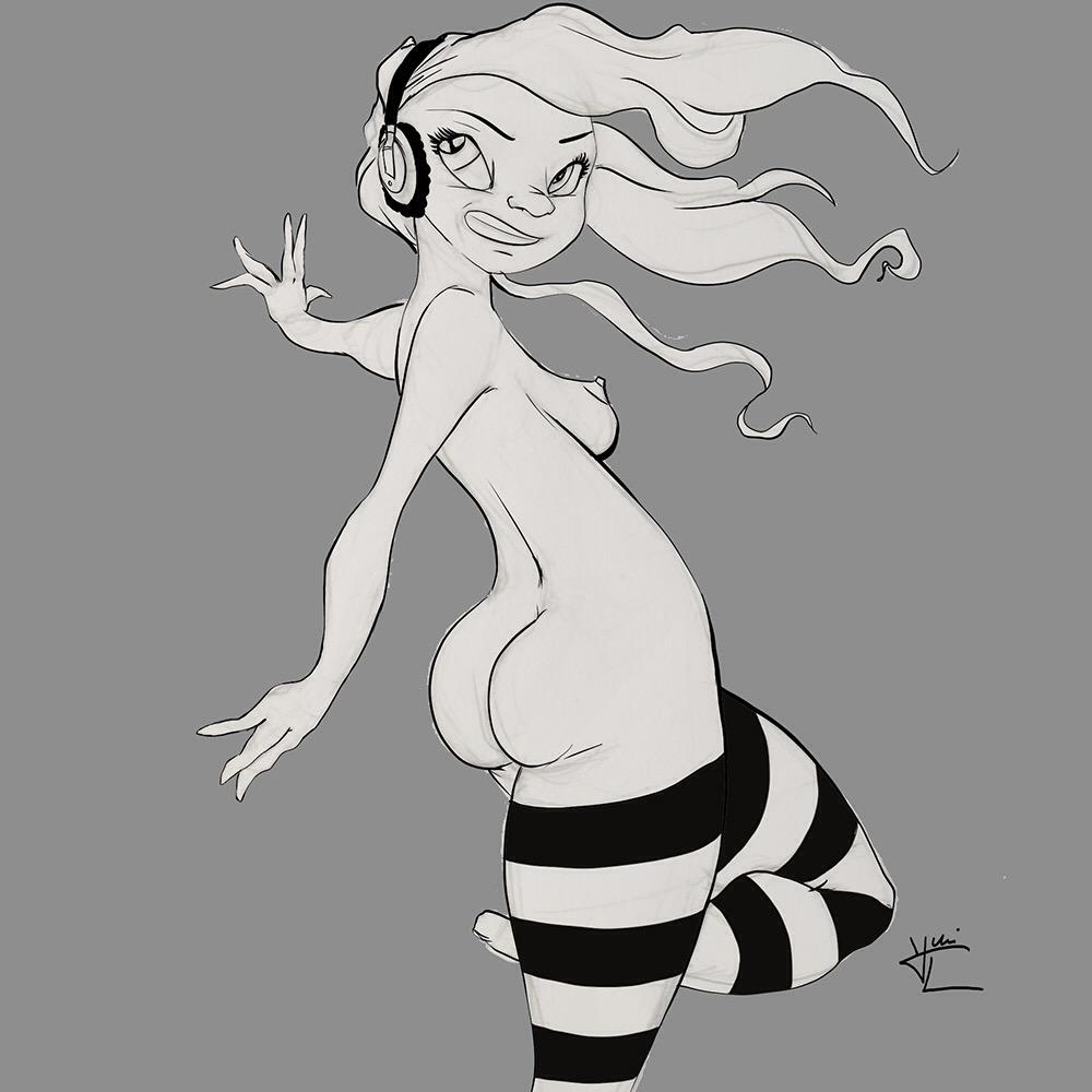 yurilementy's tweet photo. Another sketch plus ink. #comics #comicbabes #sketch #ink http://t.co/r85eIzvk8H