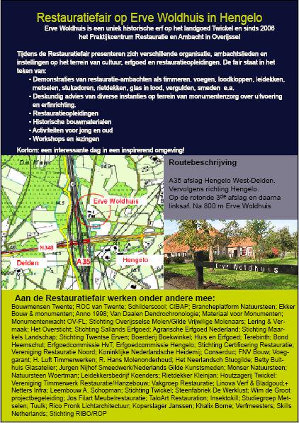 Check de flyer voor de Restauratiefair 2015, we zijn erg blij met het resultaat.