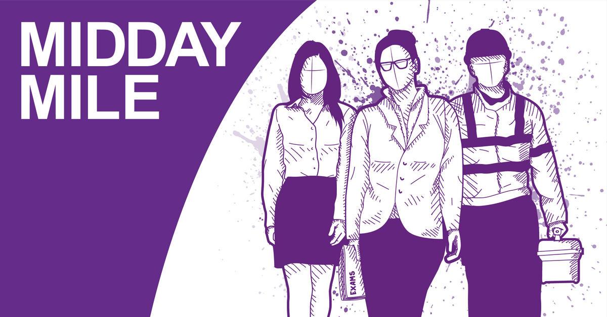 WorkplaceChall's tweet photo. Today’s the day… #MiddayMile! http://t.co/9mOkPCPFkU