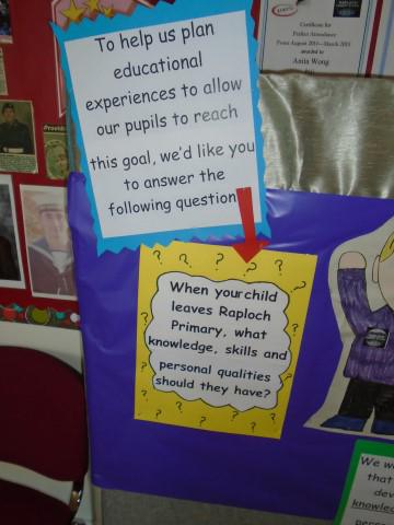 Raploch_Primary's tweet photo. We asked parents what skills, knowledge & attributes they would like their child to leave school with. #parentsviews http://t.co/k3i8NfCmEp