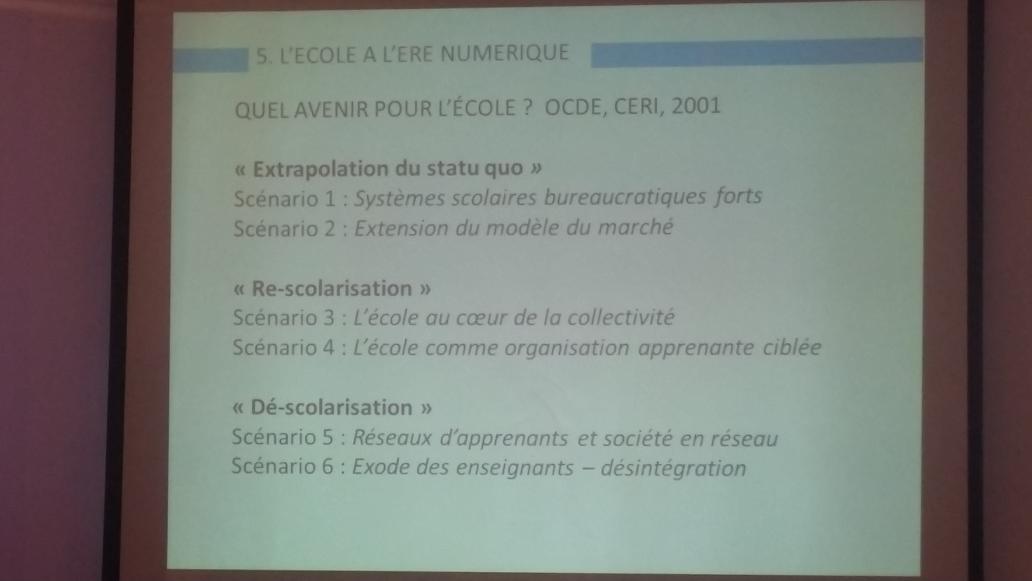 SophieGarssine's tweet image. (B. Cornu) Quels avenirs pour l&apos;école? Où trouve t-on les savoirs? #docs91